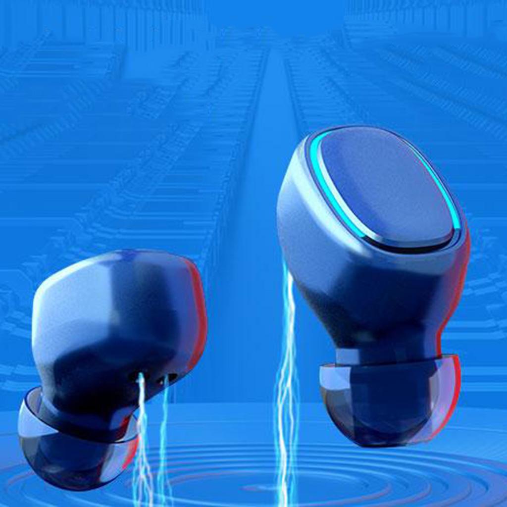 TWS Bluetooth Earbuds, True Wireless Stereo Bluetooth 5.0 Earphones with Charging Case, 30H Playtime Fingerprint Touch Control Deep Bass Headset