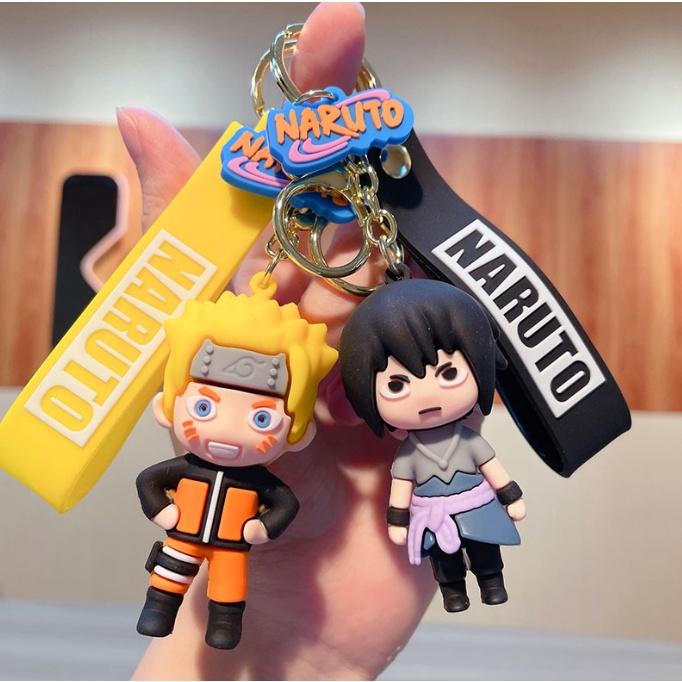 Móc khóa Naruto Sasuke Itachi Jiraiya Kakashi Gaara PVC loại tốt