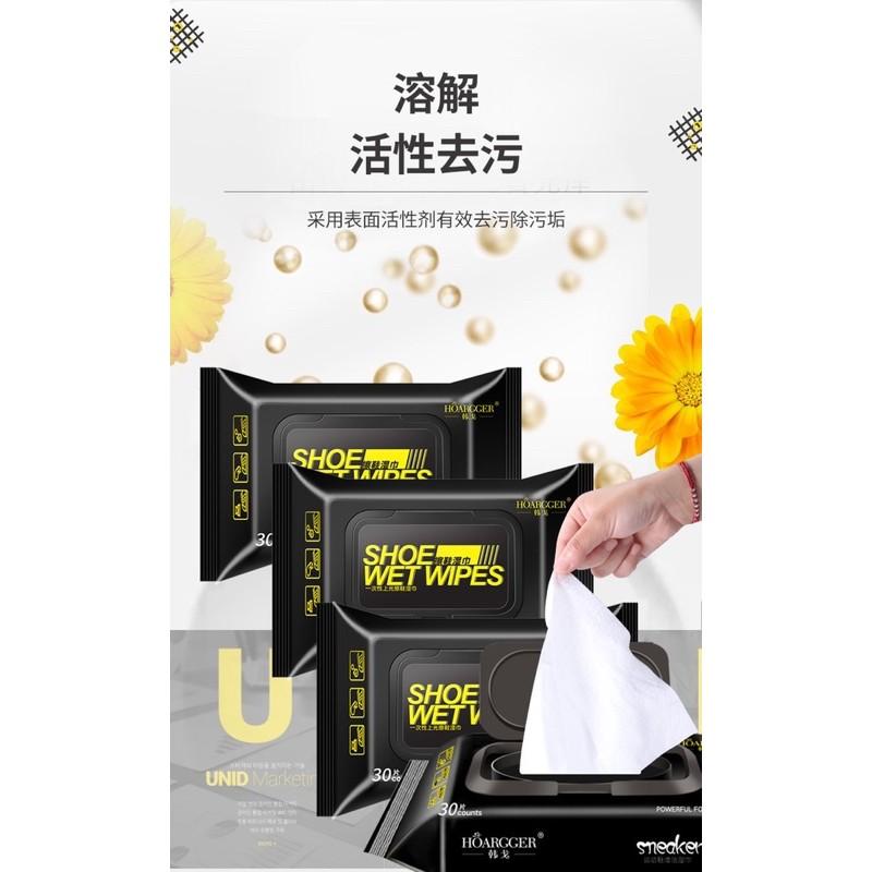 KHĂN GIẤY LAU GIÀY/TÚI SIÊU SẠCH SHOE WET WIPES ĐEN