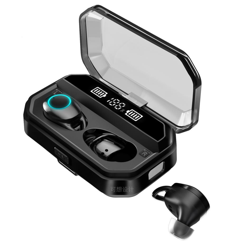 Mini Hifi Stereo 4000mAh Bluetooth 5.0 Earphone with Flashlight