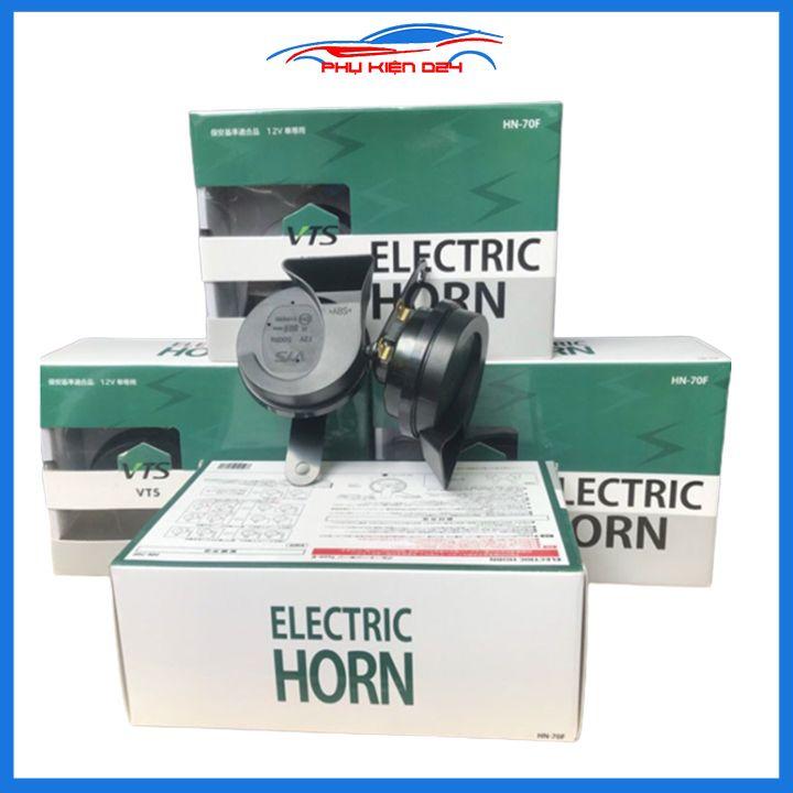 Bộ 2 còi sên Electric Horn VTS HN-70F điện áp 12V dùng cho ô tô xe máy