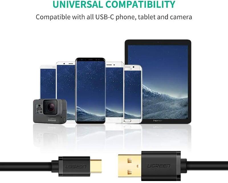 Ugreen UG40553US141TK 1m màu đen cáp USB type C sạc nhanh và truyền dữ liệu - HÀNG CHÍNH HÃNG