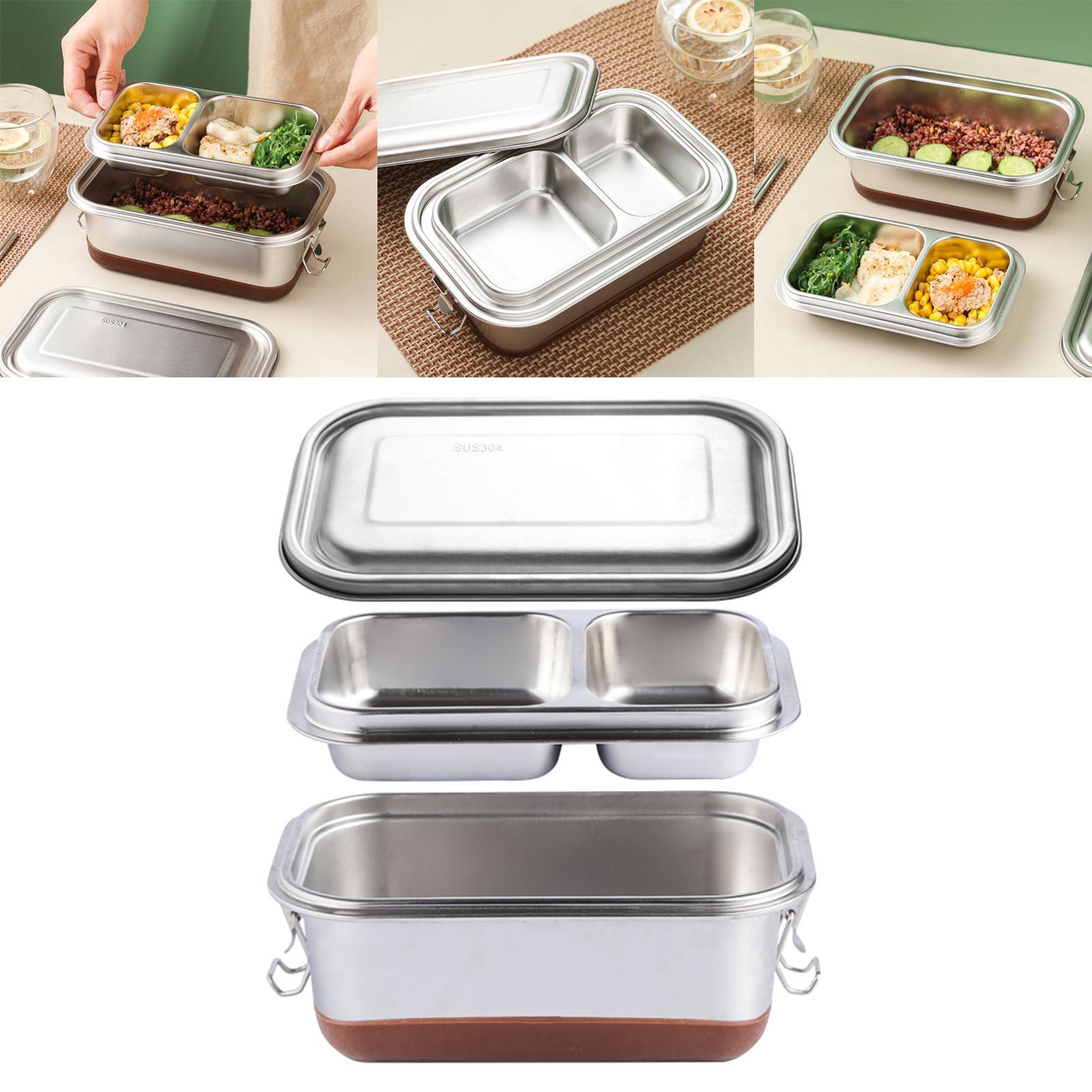 1200ml Stainless Steel Bento Lunch Box for Picnic, Camping