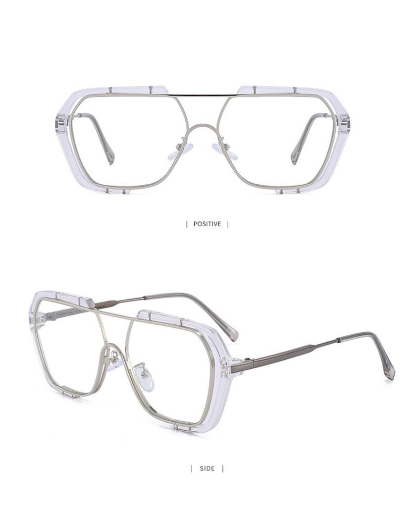 EAEONXE 2021 Kính Mát Thời Trang Nam Retro Kính Vuông FrameSun Mắt Kính Nữ Một Mảnh Vỏ Ống Kính