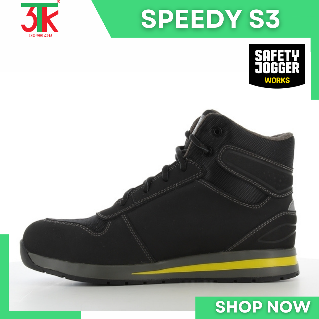 Giày bảo hộ lao động Safety Jogger Speedy S3 cao cổ siêu nhẹ thoáng khí chống tĩnh điện, chịu nhiệt 300 độ C