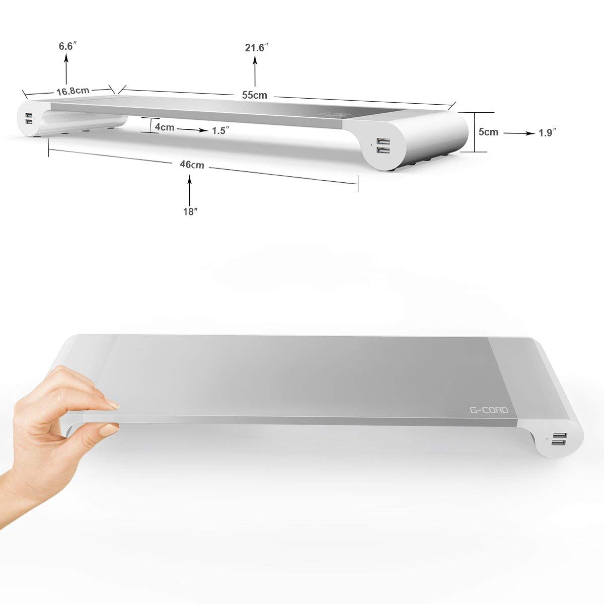 Kệ để Imac/Macbook có ổ cắm USB - Space Bar Stand