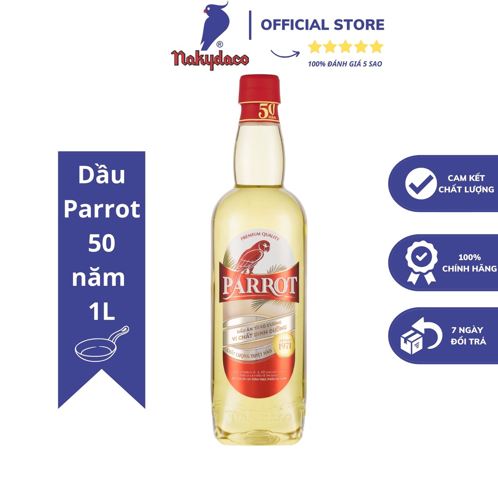 Dầu Parrot 1L- NAKYDACO-thương hiệu con két 50 năm