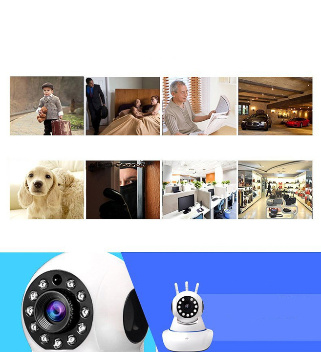 Wireless Camera Pascmio 3 Râu Phiên Bản Mới Wifi Camera Không Dây Di Động Chất Lượng HD Quan Sát Xoay 360 Độ