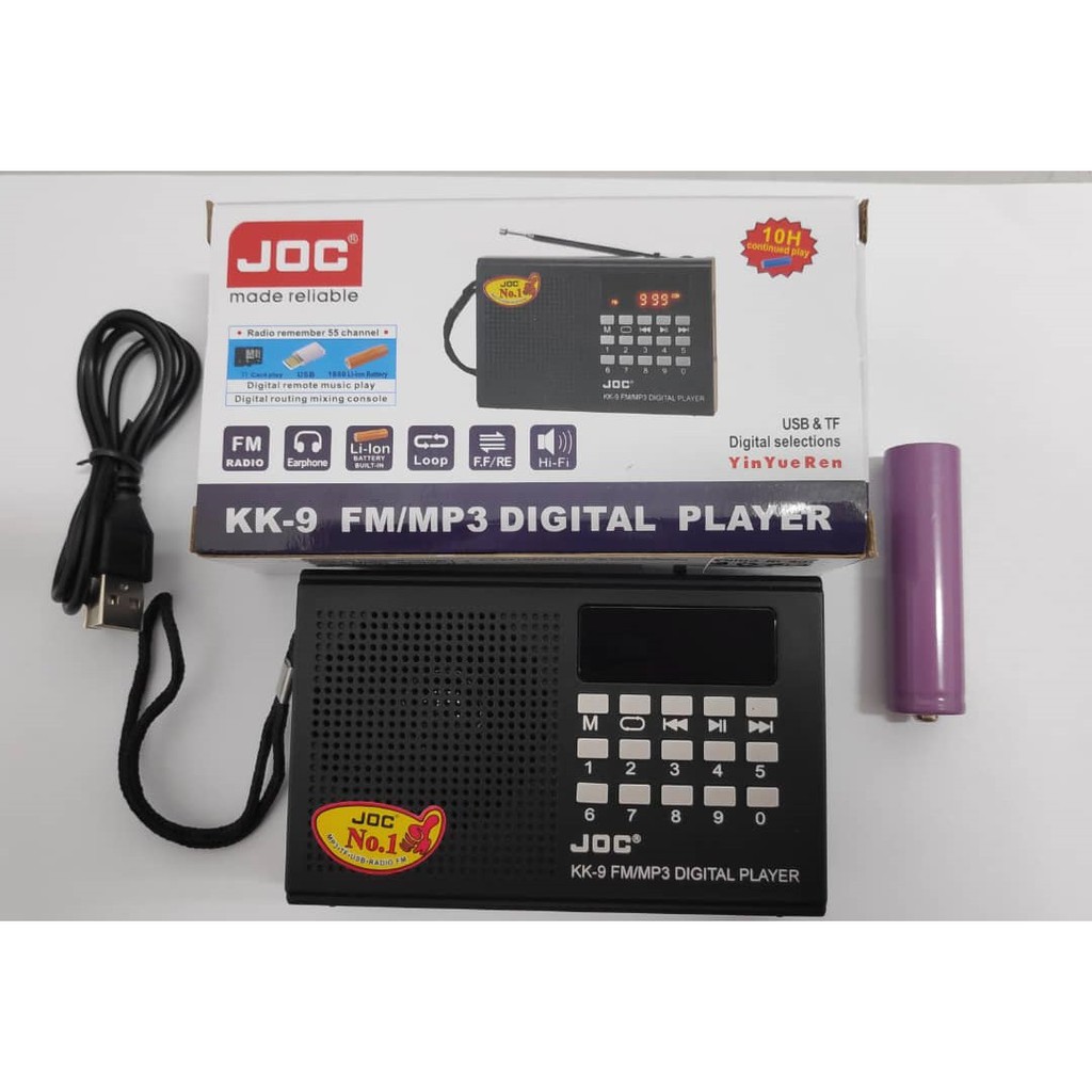 Đài Radio FM JOC KK-9 hỗ trợ thẻ  nhớ usb  CHO NGƯỜI Cao Tuổi