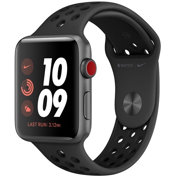 Đồng Hồ Thông Minh Apple Watch Nike+ Series 3 LTE GPS + Cellular Aluminum Case With Nike Sport Band (Viền Nhôm &amp; Dây Nike) - Hàng Chính Hãng VN/A