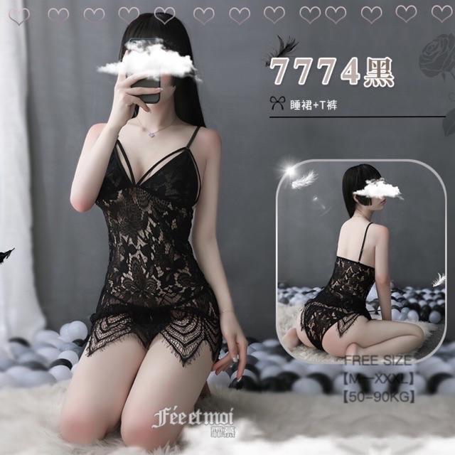Váy ngủ ren dây ngực cực sexy- Hàng sẵn T171