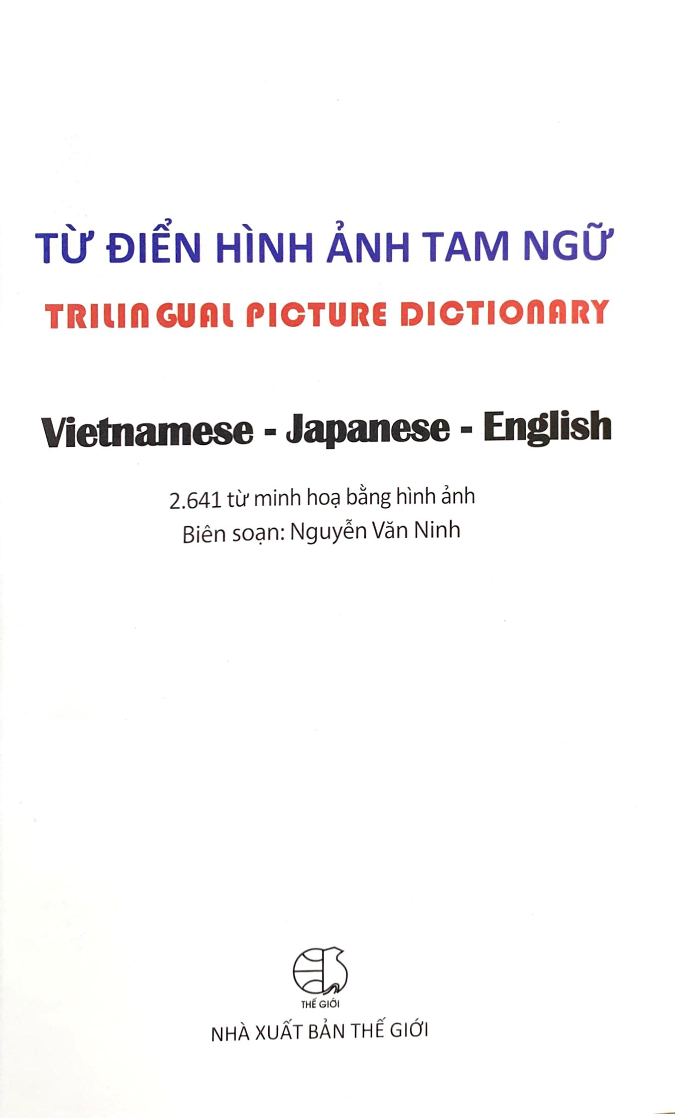 Từ Điển Hình Ảnh Tam Ngữ Nhật - Việt - Anh