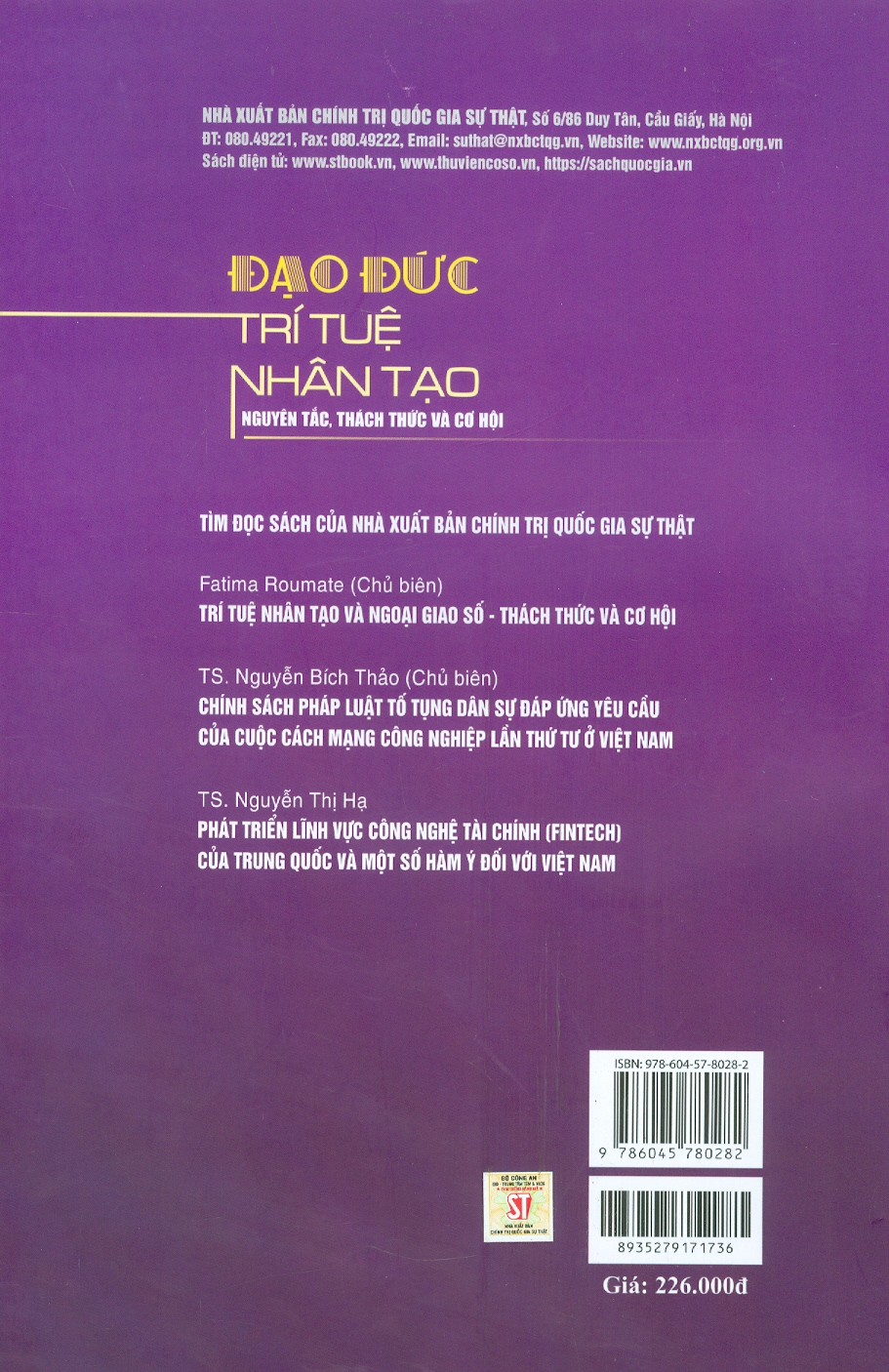 Đạo đức trí tuệ nhân tạo nguyên tắc, thách thức và cơ hội (Sách tham khảo) - bản in 2025