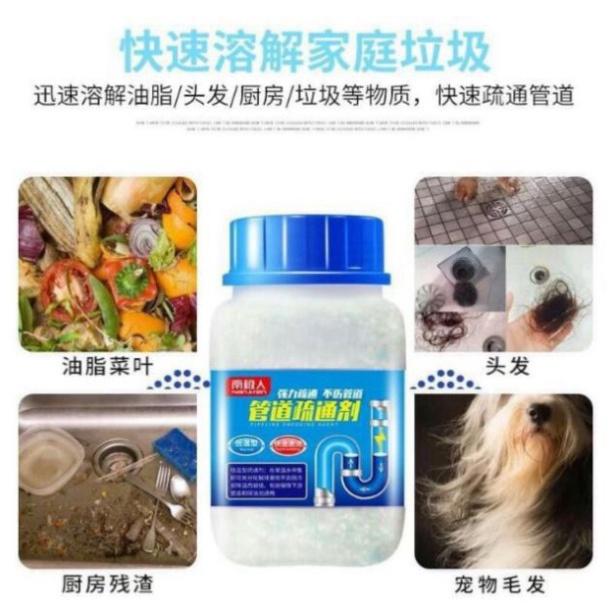 Bột Thông Tắc Cống, Đường Ống, Bồn Cầu, Bồn Rửa Mặt..Xử Lý Triệt Để Cặn Bã, Chất Thải Hữu Cơ kh