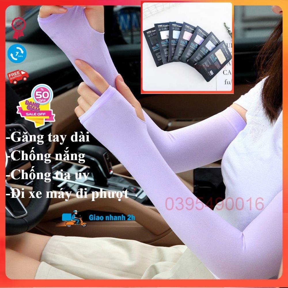 Găng tay dài chống nắng Let's Slim chống tia uv đi xe máy đi phượt, Bảo vệ da tay Cotton lạnh 4 chiều nên co giãn..