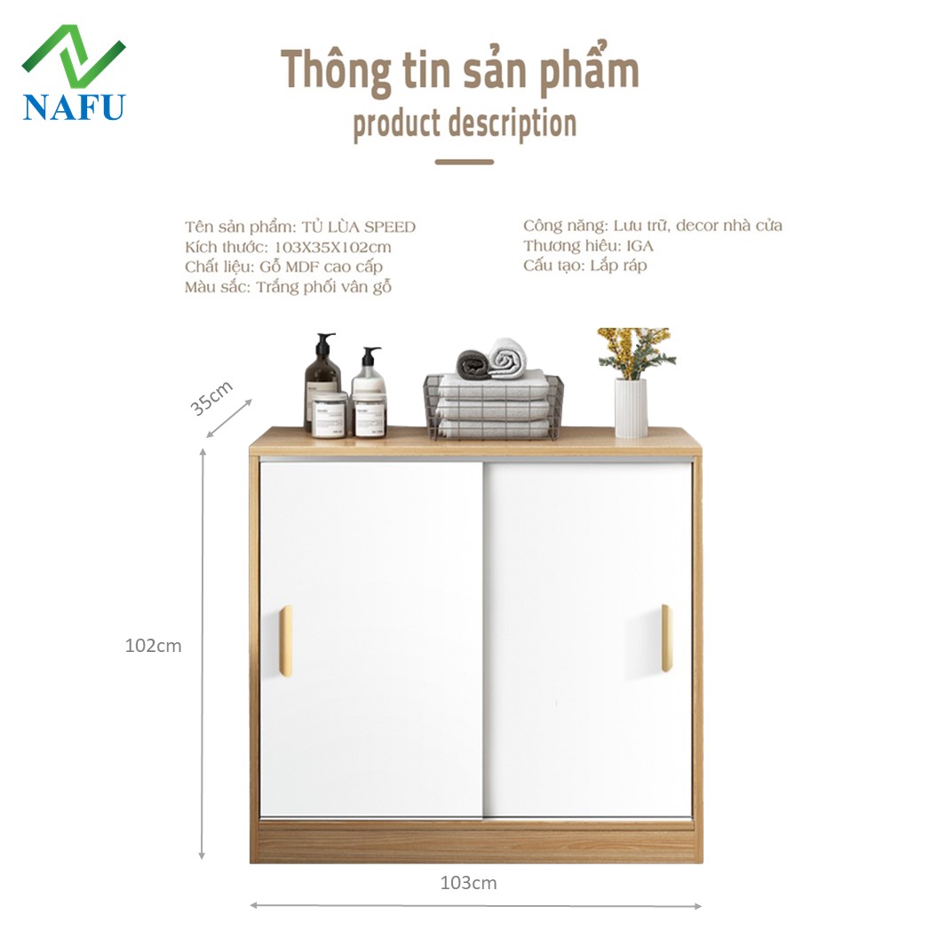 Tủ Để Đồ Đa Năng Cánh Trượt Thông Minh Tiết Kiệm Diện Tích GP148