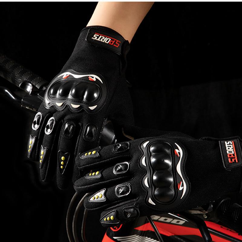Găng tay đi xe đạp mùa đông Găng tay đầy đủ Găng tay Windproof Chống chuyên nghiệp Touch Tay tay Găng tay ngoài trời Acgesories Màu sắc: Đen
