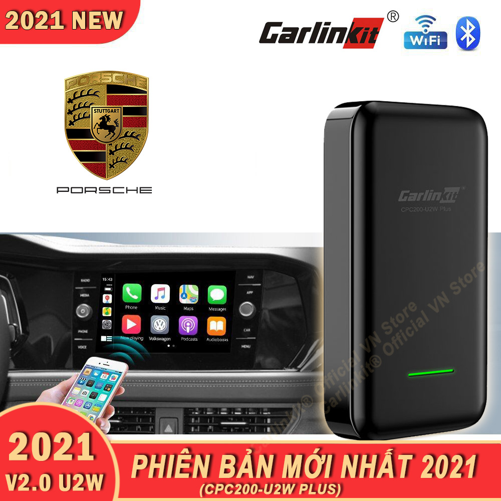 Carlinkit 2.0 U2W Plus 2021 - Apple Carplay không dây cho xe Porsche màn hình nguyên bản