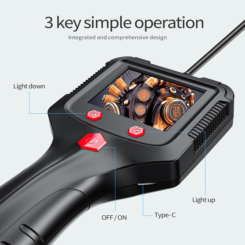 Camera nội soi công nghiệp màn hình IPS 2.4 inch 8mm HD1080P Borescope kỹ thuật số với ánh sáng có thể điều chỉnh để kiểm tra đường ống thoát nước