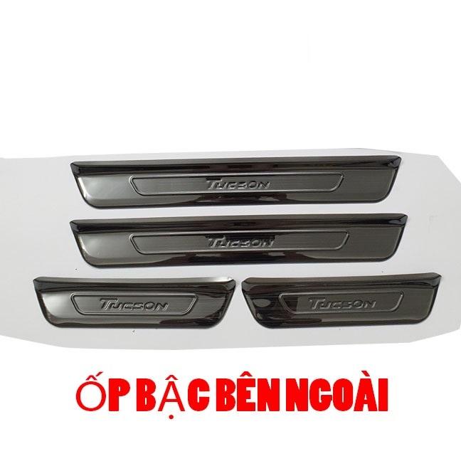 Ốp bậc cửa , nẹp bước chân Hyundai Tucson 2022 cao cấp -mẫu Titan 8 chi tiết