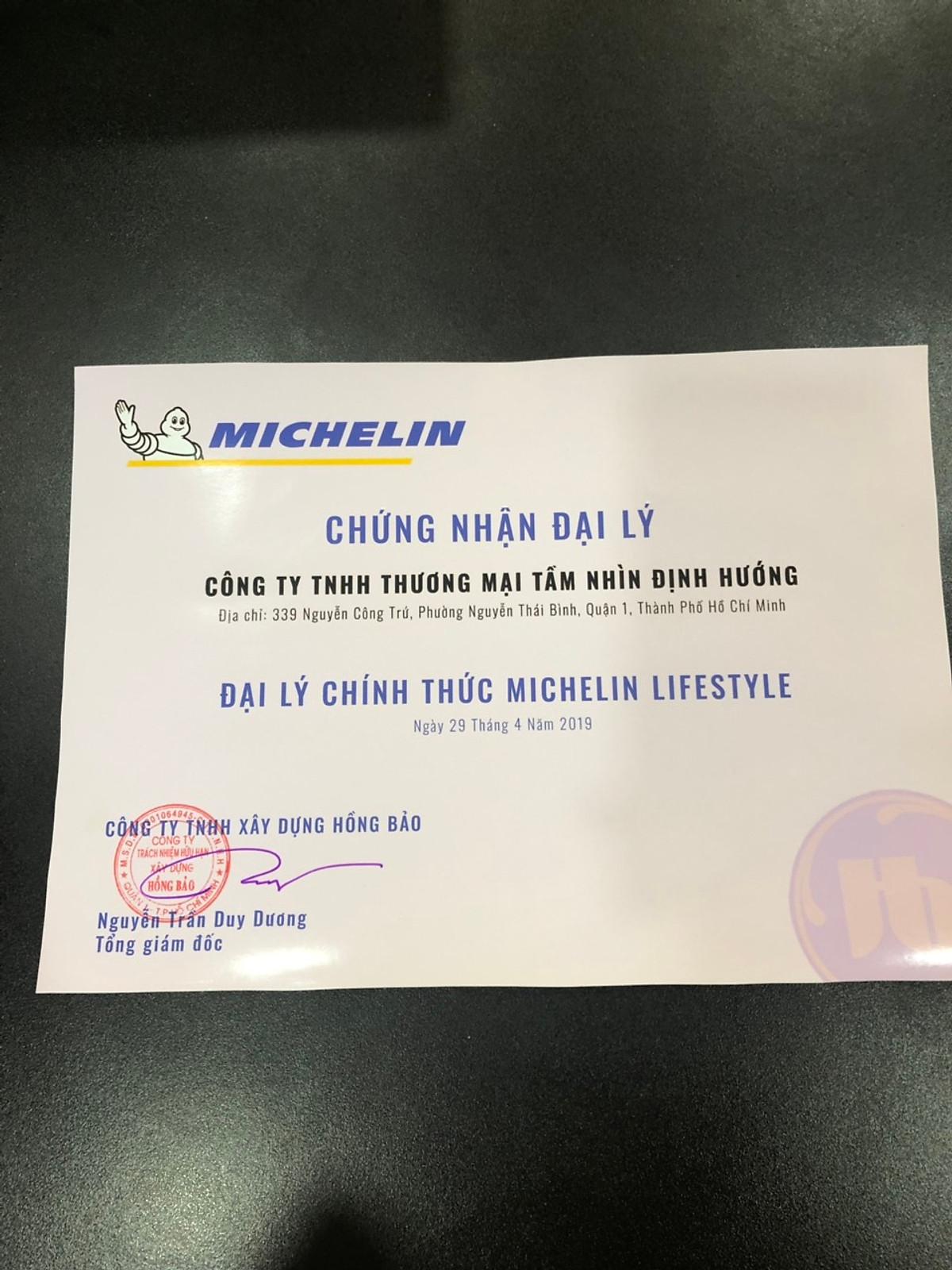 Máy bơm lốp xe máy, mô tô, ô tô siêu tốc tự ngắt MICHELIN - 12316 (220V)