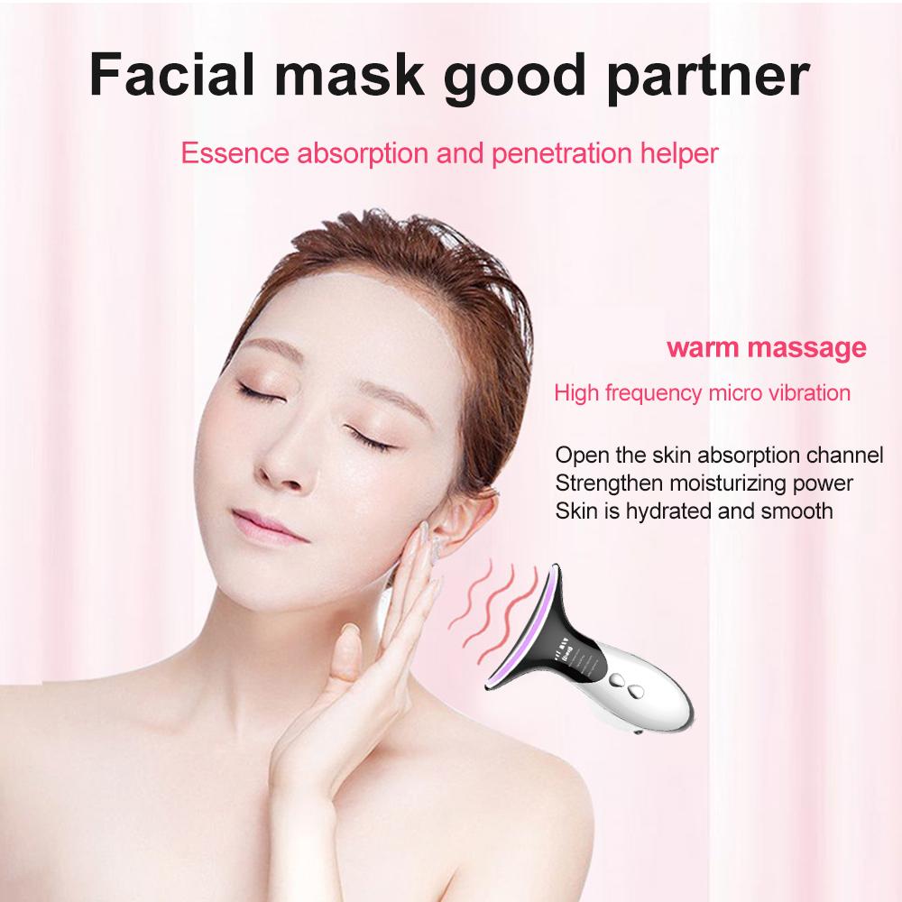 Máy Mát Xa Mặt + Máy Mát Xa Cổ V-Mặt Nâng Dây EMS Massage Định Hình Giảm Béo Đôi Cằm Giảm Tốc V-Dòng cằm Má Nâng