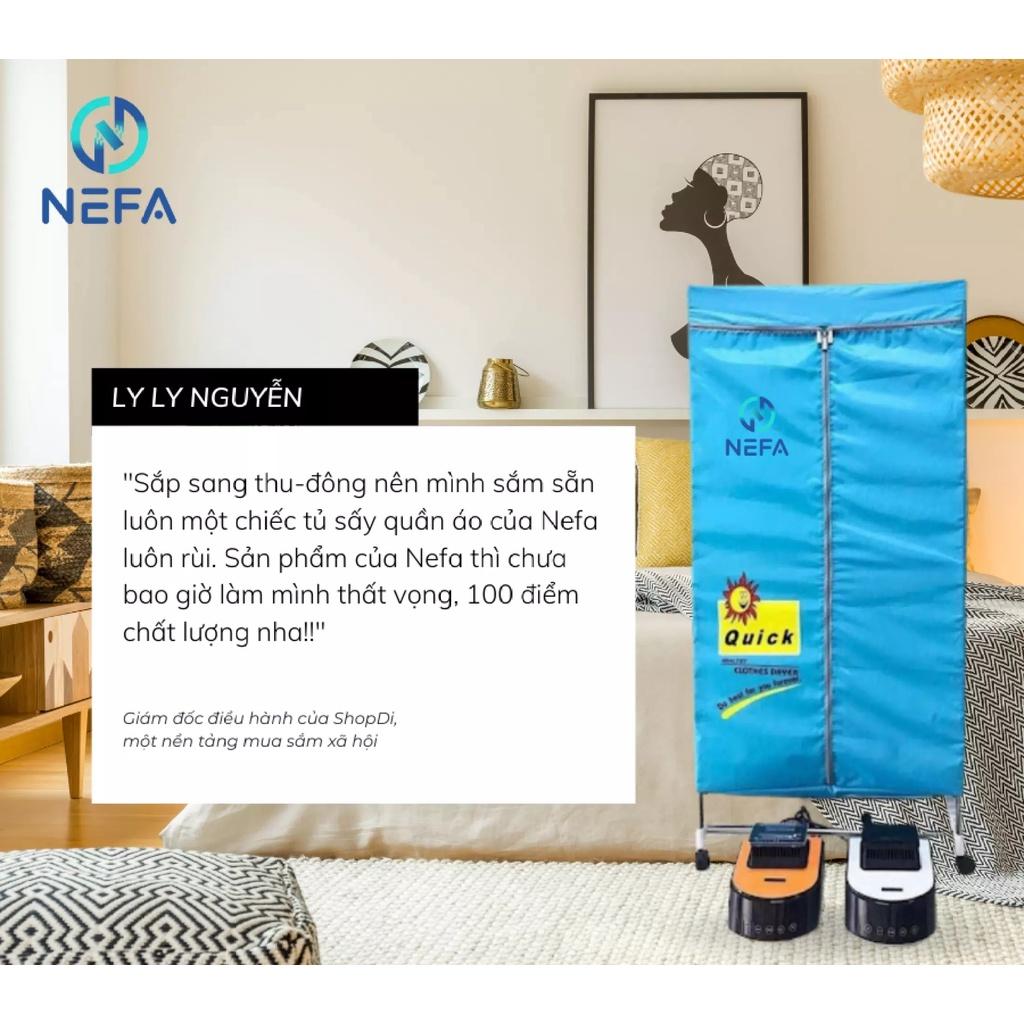 Tủ sấy quần áo NEFA, Tia UV diệt khuẩn, nhanh khô, cần Thiết trong mùa mưa