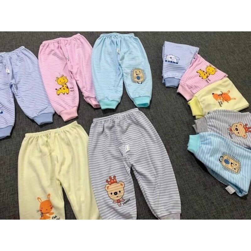 Quần chục dài cotton nỉ bo gấu cho bé