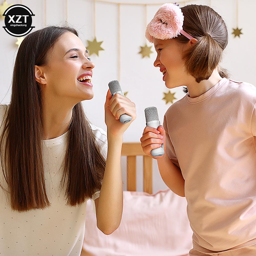 Micrô không dây mini di động mới Loa nhỏ tương thích Bluetooth Âm thanh Micrô tất cả trong một dành cho bữa tiệc gia đình Karaoke ngoài trời Màu sắc: Xanh dương