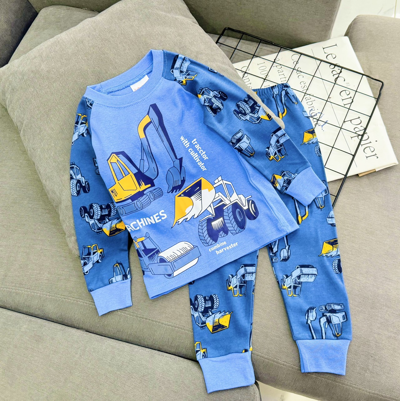 Đồ bộ bé trai, bộ ngủ dài tay cho bé trai size 8-25KG chất thun cotton mềm mịn mát