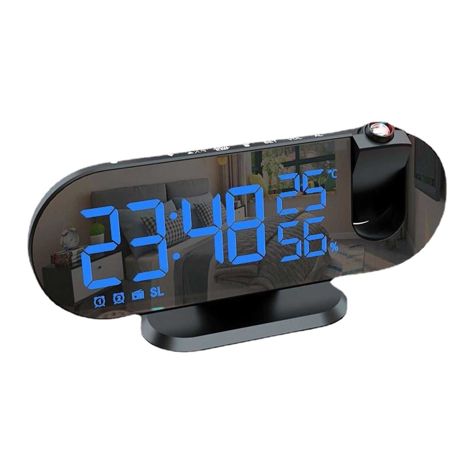 LED Digital Projection Alarm Time Clock Snooze Bedside
