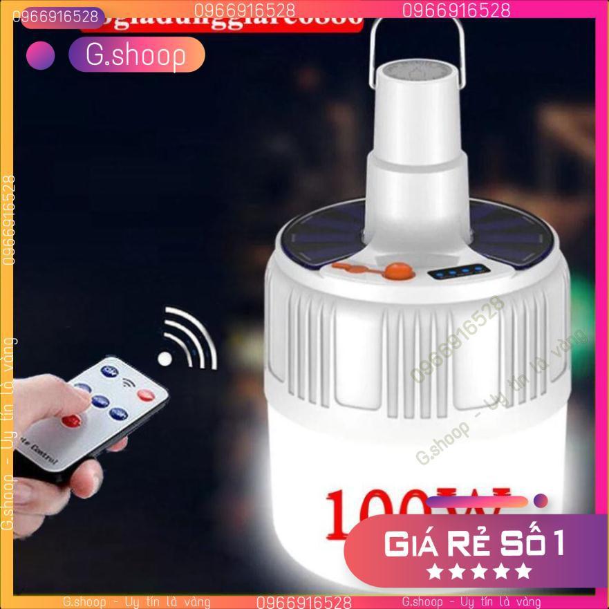 Bóng đèn led năng lượng mặt trời có điều khiển_treo hiên nhà sân vườn 100W tiện lợi S1975
