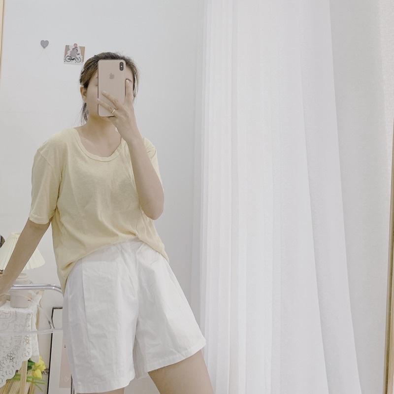 Áo phông giấy cổ tim