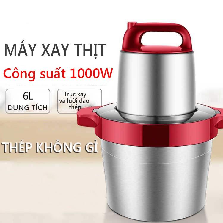 FU66R- Máy xay thịt 6L ít máy xay rau củ thịt inox thép không gỉ Máy xay Nồi xay