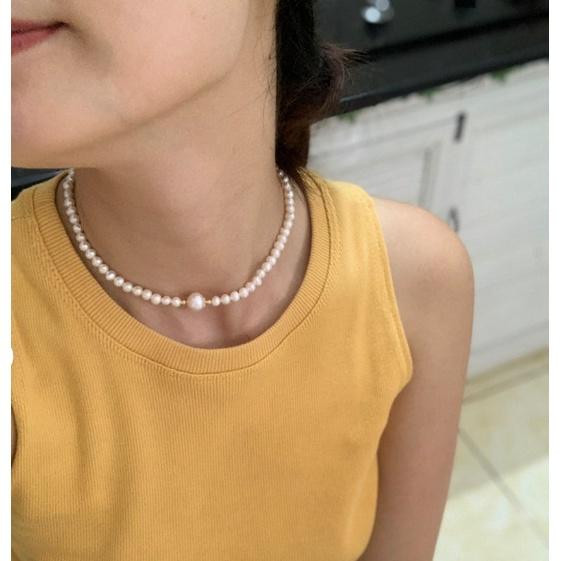 Dây Chuyền Hạt Ngọc Trai 5ly Choker Trẻ Trung, Sang Trọng - Trường Thịnh Ngọc Trai