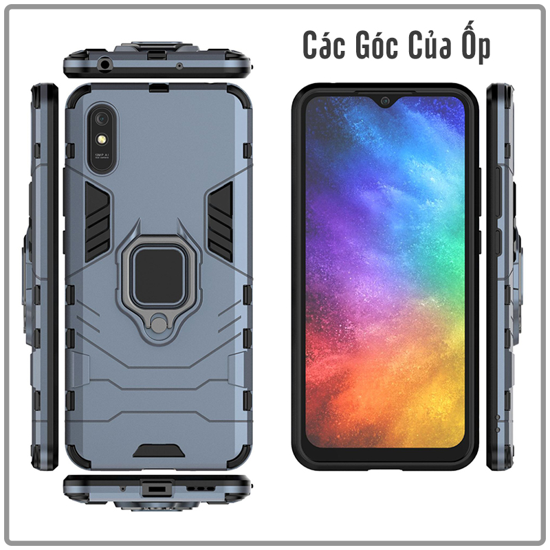 Ốp lưng cho Xiaomi Redmi 9A iRON - MAN IRING Nhựa PC cứng viền dẻo chống sốc