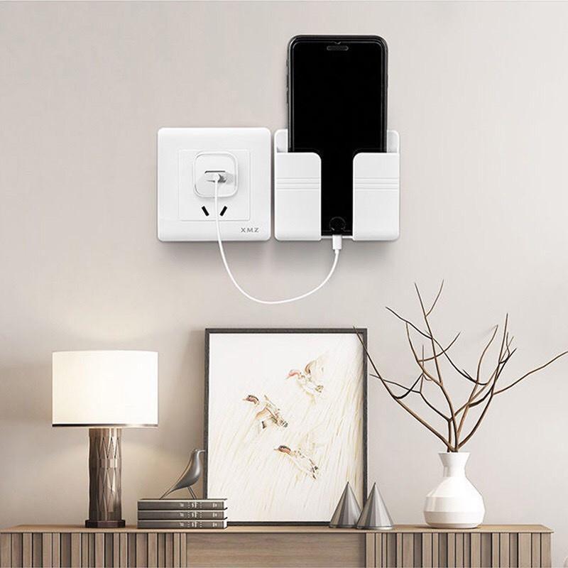 Giá Để Điện Thoại Dán Tường - Khay đỡ sạc điện thoại đựng remote tiện lợi 88245 KHO SỈ GIÁ GỐC