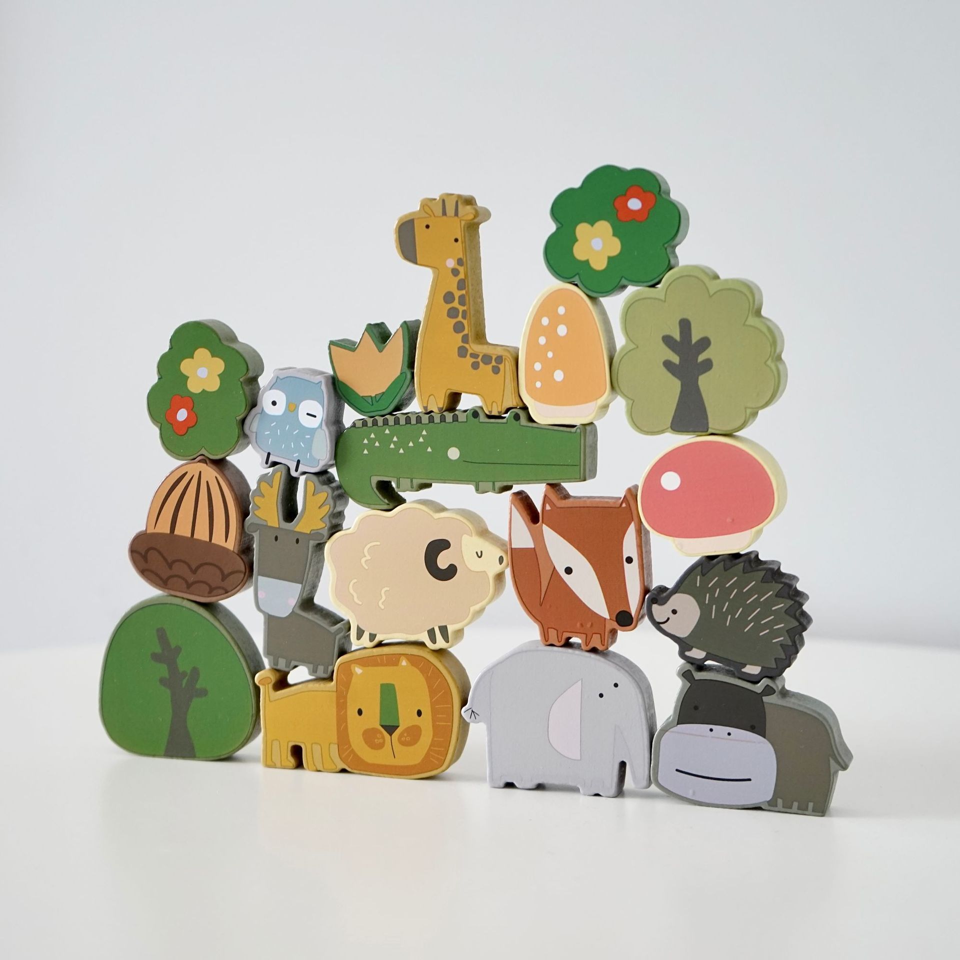 Đồ Chơi Xếp Hình Cân Bằng Bập Bênh Hình Động Vật Montessori - Rèn Luyện Kĩ Năng Tập Trung Cho Bé