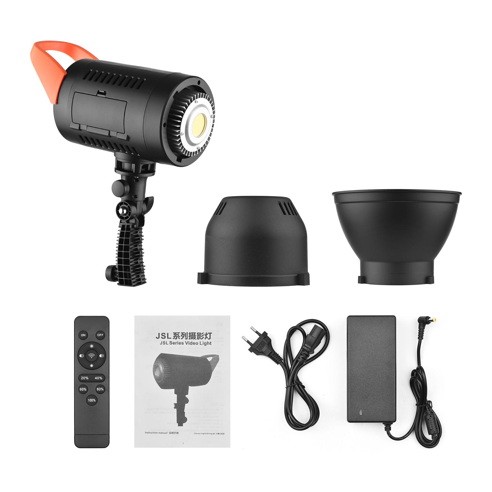 100W LED Video Light 5600K Studio Light Dimmable Bowens Mount Continuous Light with Reflector Remote Control for Wedding