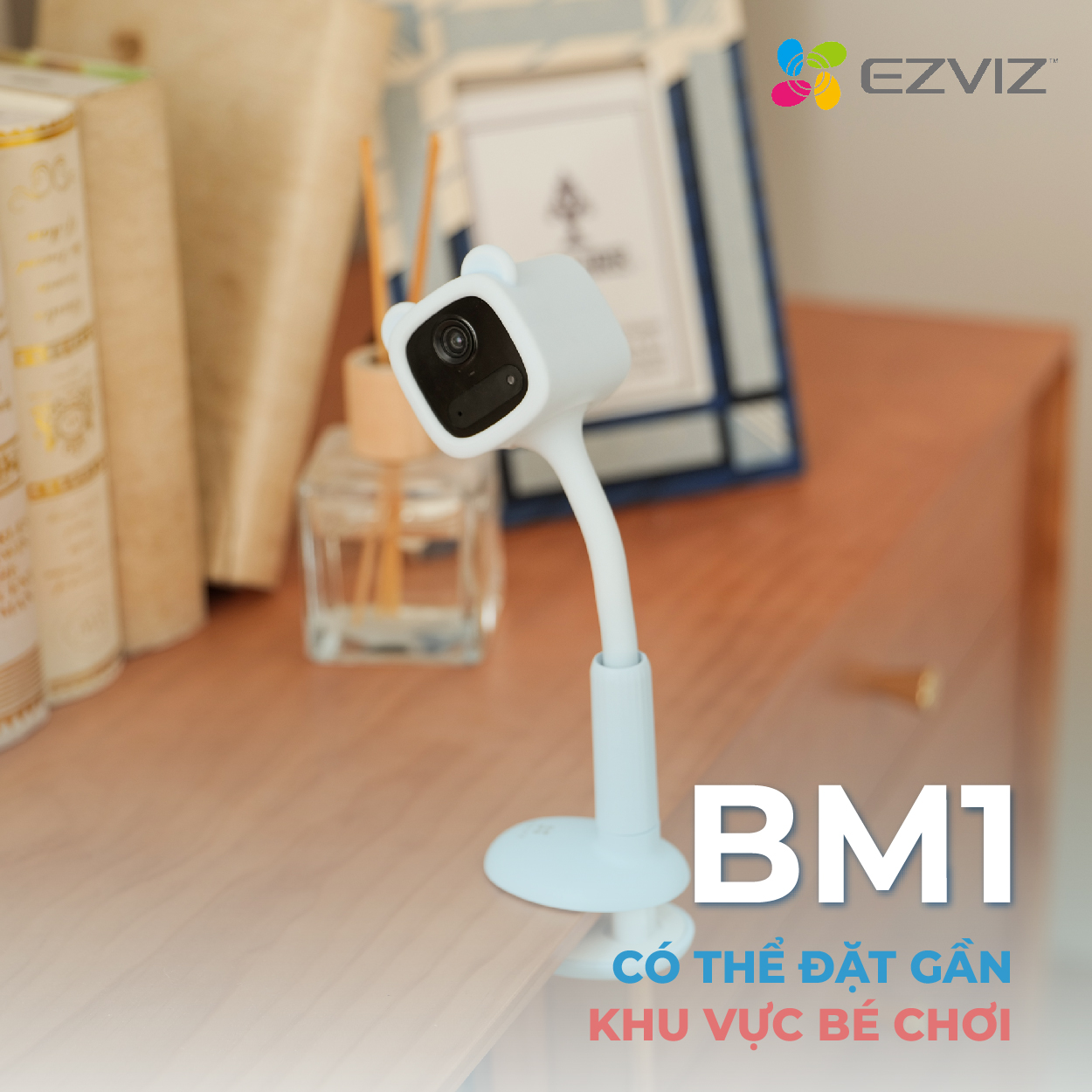 Camera không dây pin sạc IP WIFI EZVIZ BM1 trông trẻ phát hiện tiếng khóc - Hàng chính hãng