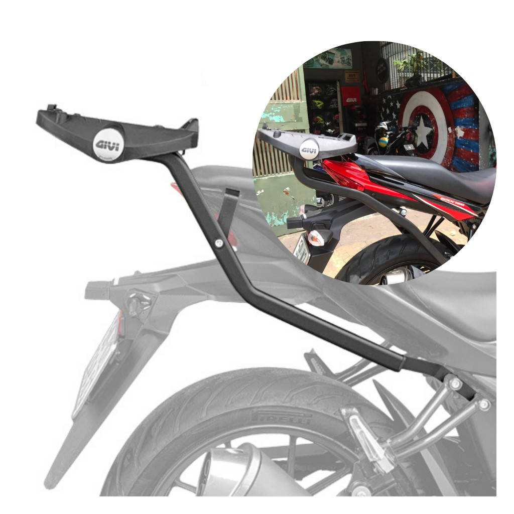 Baga Sau GIVI HRV Cho Xe Suzuki GSX150 BANDIT Đặc Biệt Chịu Lực Cao Có Đế Nhựa Thùng - Hàng Chính Hãng