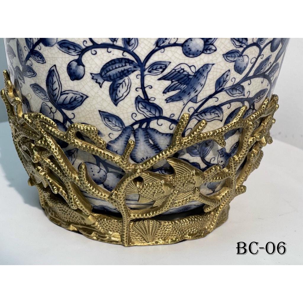 Bình Hoa Pháp Bọc Đồng Tân Cổ Điển Tinh Tế Sang Trọng BC-06