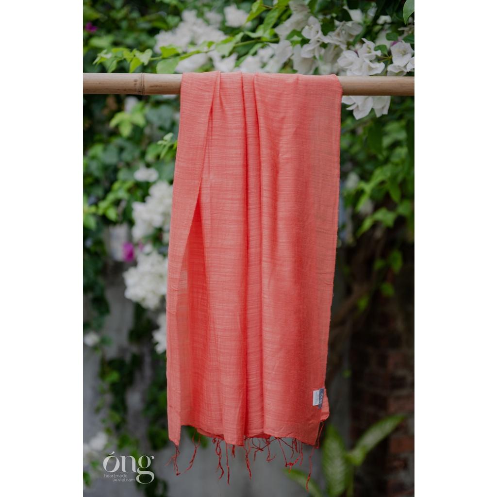 50% Silk 50% Linen mát min, không bí da, không nilong, khăn dệt tại Việt Nam, nhuộm màu Azofree