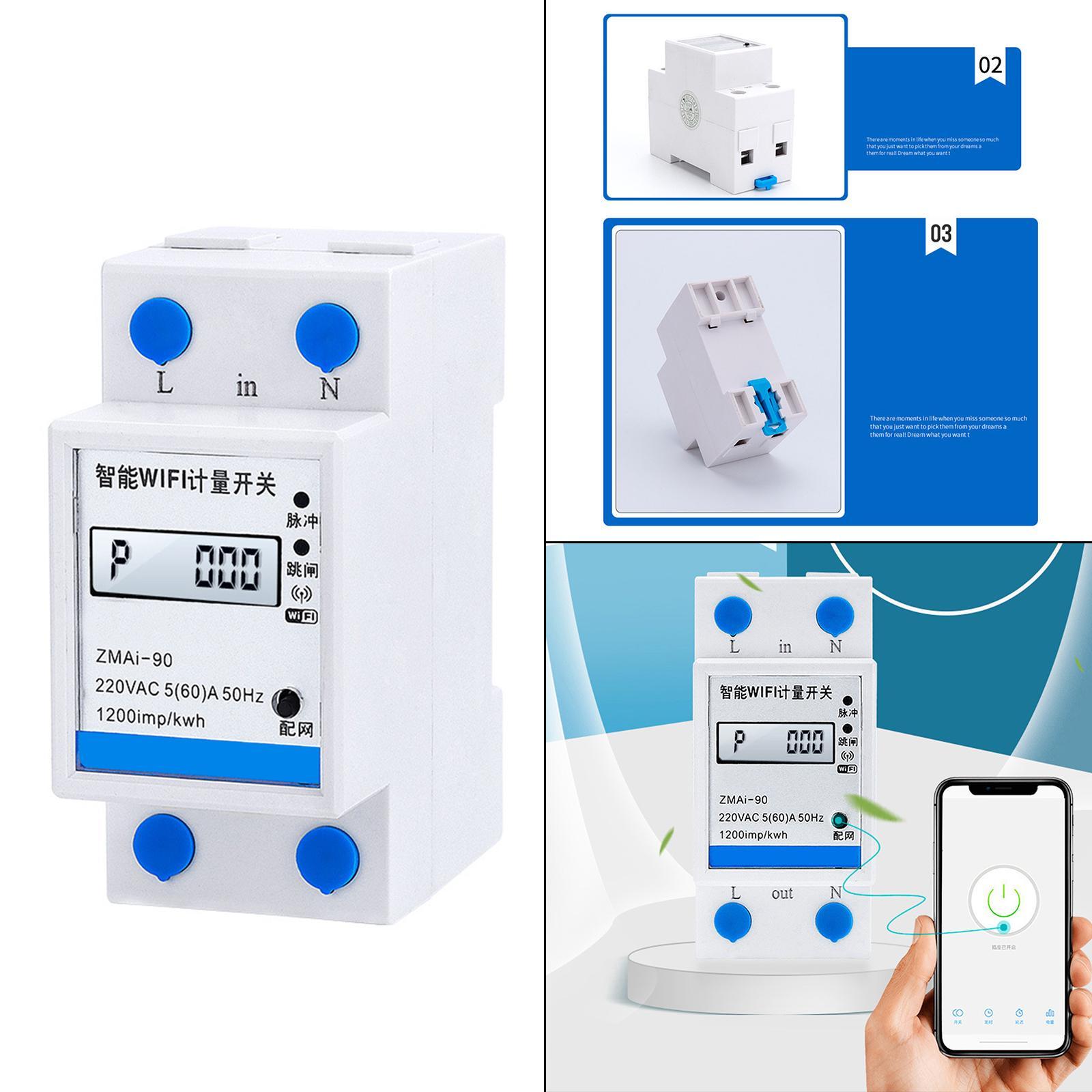 Intelligent Smart Energy Meter Watt Meter WiFi Power Meter for Hotels Home