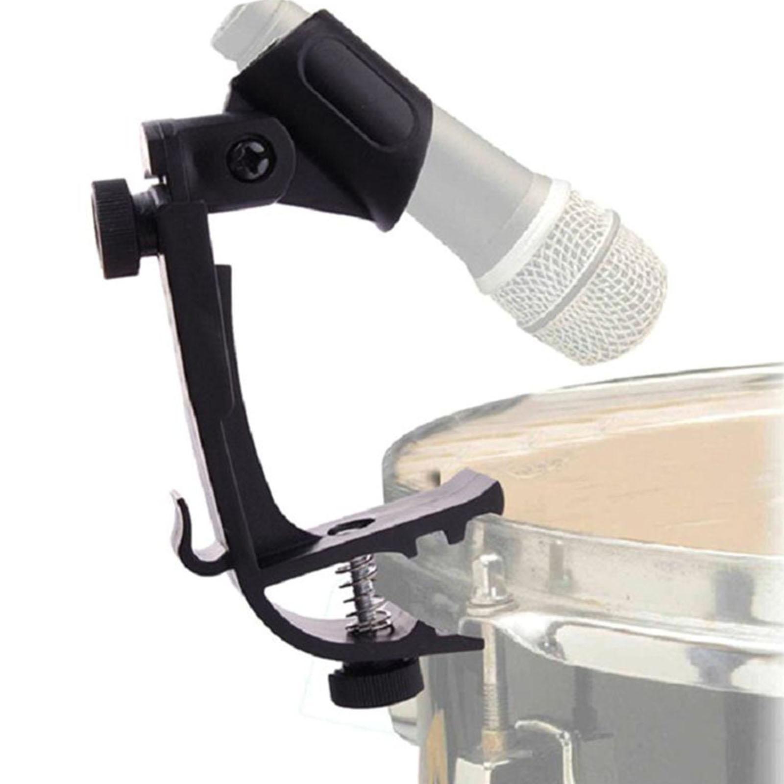 2 Pieces Drum Rim Microphone Clip Microphone Mic Stand Mic Drum Clamp Holder