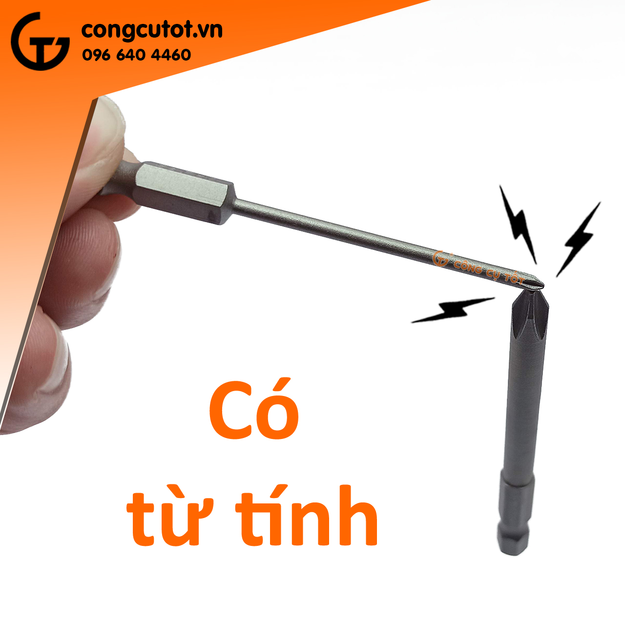 Vỉ 8 đầu bắt vít 4 cạnh chuôi lục thép S2 PH0 - PH2 dài 75mm