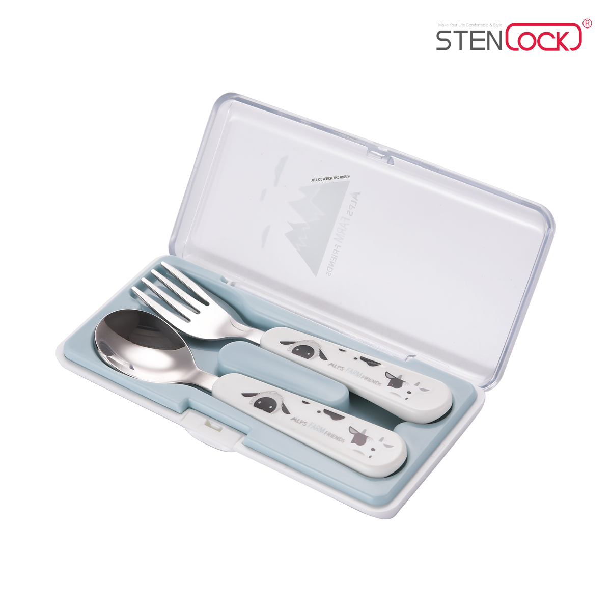 Bộ muỗng nĩa ăn dặm cho bé STENLOCK có hộp