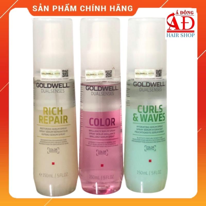 Xịt dưỡng Goldwell Dualsenses hair Spray dưỡng ẩm chống nhiệt giữ màu giữ nếp tóc uốn 150ml (ĐỨC