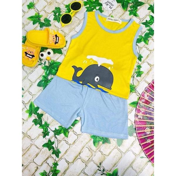 Quần Áo Trẻ Em MinKy Mom Set Sát Nách hình Thú Cưng cho Bé