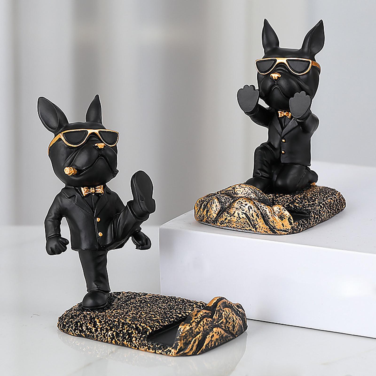 Dog Desktop Phone Holder Support Anti Slip Lovely Bracket Sculpture for Home